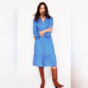 Boden Blue Long Sleeve Dress